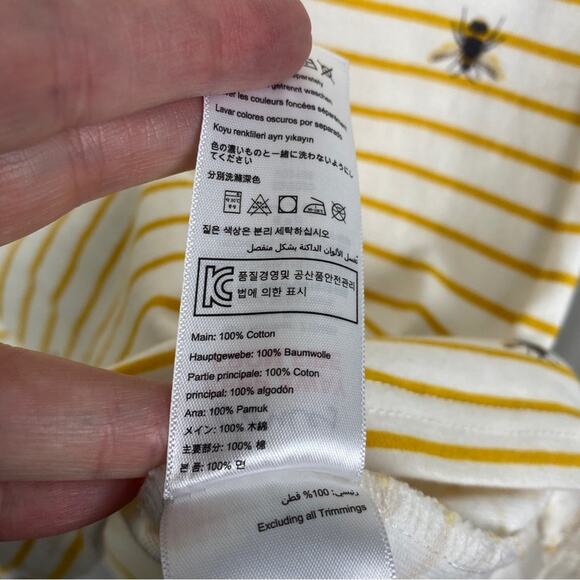 Joules Cream&Yellow Riviera Dress in Beestripe Sz.10 - Picture 13 of 15